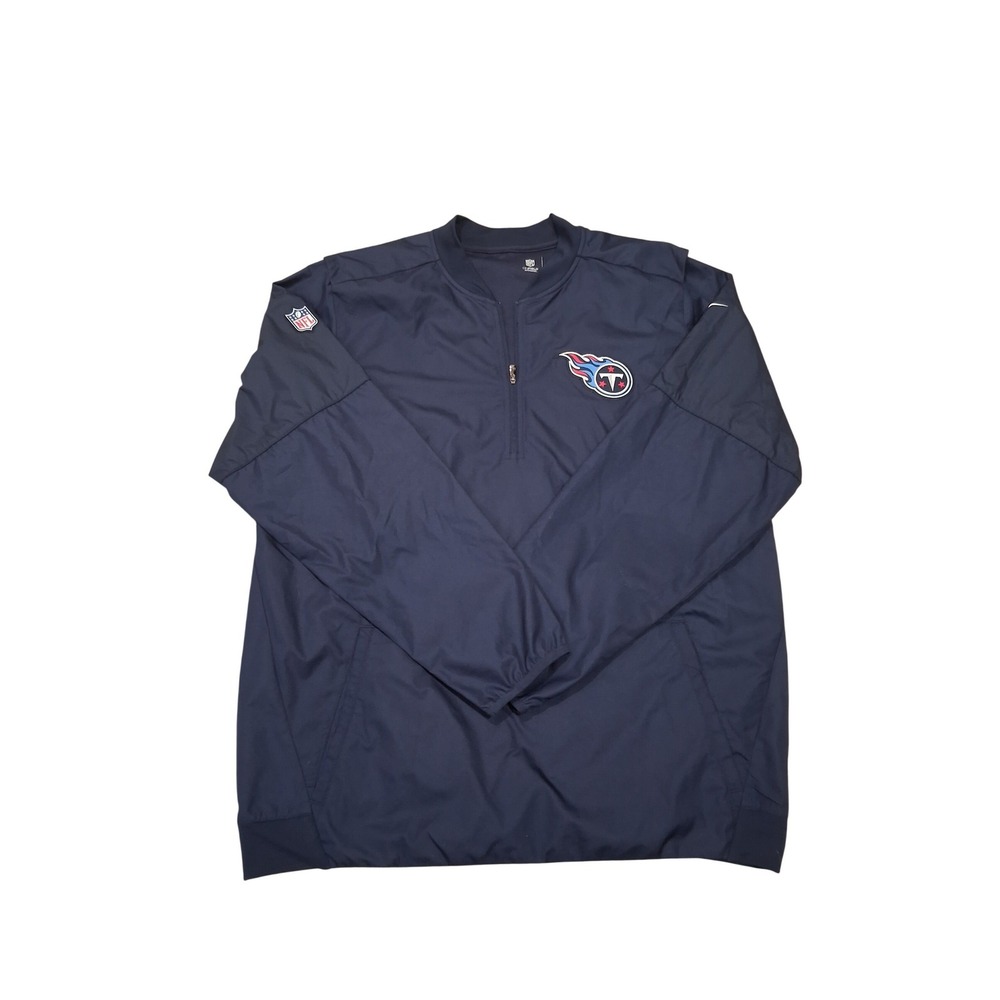 Nike Tennessee Titans NFL Onfield Storm-FIT Quarter Zip Jacket Navy Mens Large